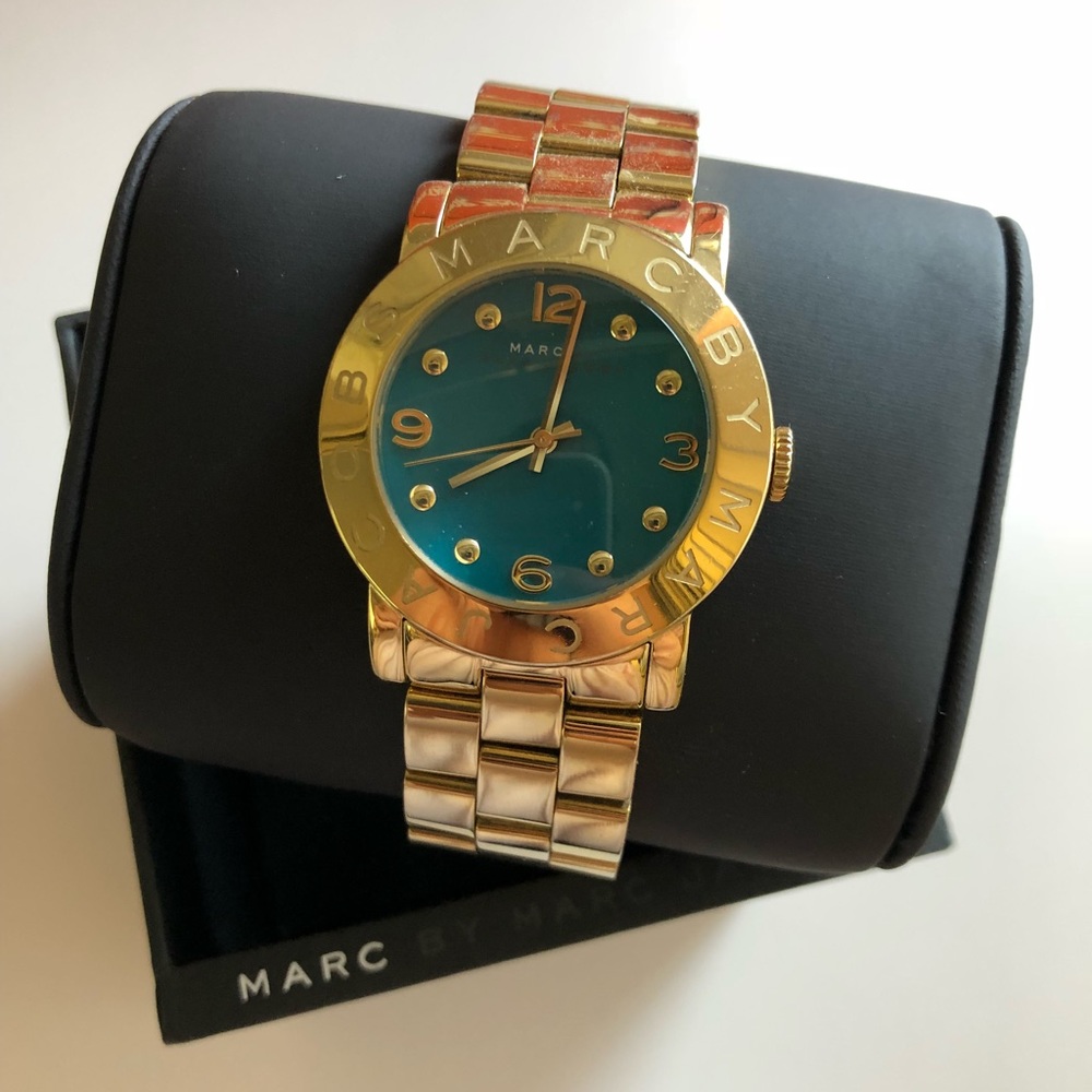 Marc by Marc Jacobs Amy Blue Gold Watch